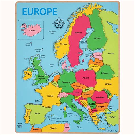 Wooden Europe Inset Puzzle After Alice Ts For Girls