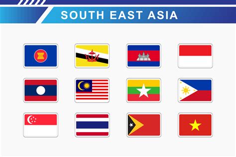 Flag Of South East Asian Countries 4968770 Vector Art At Vecteezy