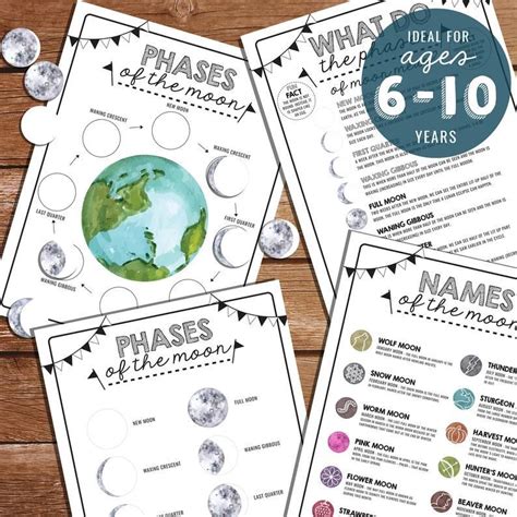 Moon Phases Activity Printable Moon Phase Game Outer Space Etsy In