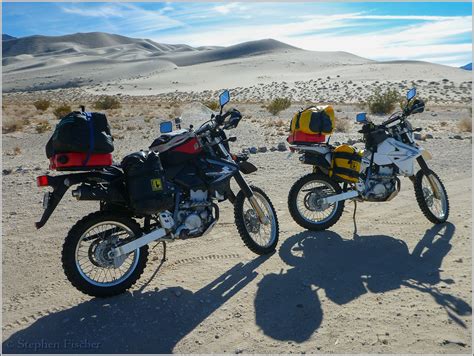 Dual sport requires packing as much as possible but as light as possible in a confined space so it comes before you go anywhere you need food and water and enough to last the duration of your trip. Death Valley off-road motorcycle adventure - Stephen ...