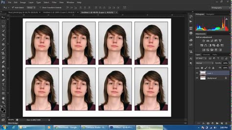 How To Create Passport Size Photo 8 Copy In 4 X 6 Sheet Youtube