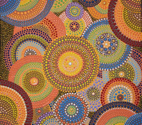 Circles Of Life Original Aboriginal Dot Art Olesea Arts