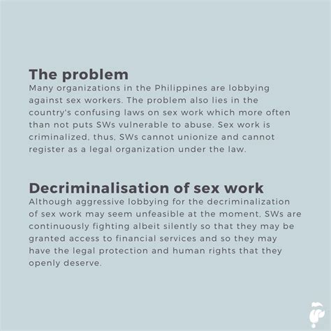 Frisky Ultd On Twitter Decriminalization Of Sex Work In The Ph Can Grant Sws Access To