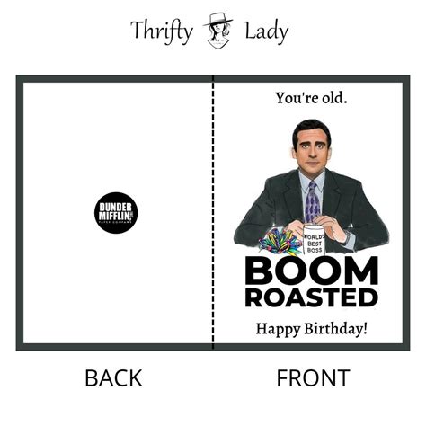 The Office Themed Birthday Card Michael Scottdunder Mifflin Birthday