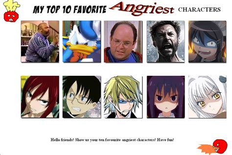 My Top 10 Favorite Angriest Characters By Artdog22 On Deviantart
