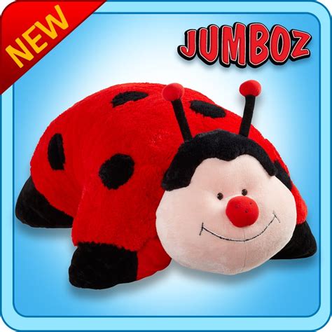 Authentic Pillow Pets Ms Ladybug Huge Xxl 30 Jumboz Plush Toy T