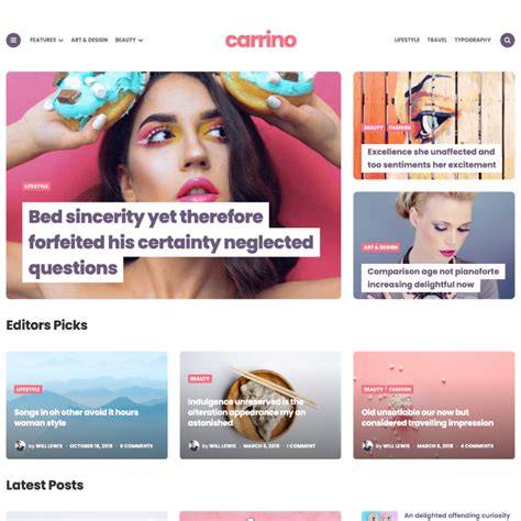 Carrino — Premium Blogging Wordpress Theme Wpstyle