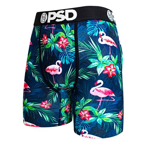 Hawaiian Flamingo Boxer Briefs Psd Underwear