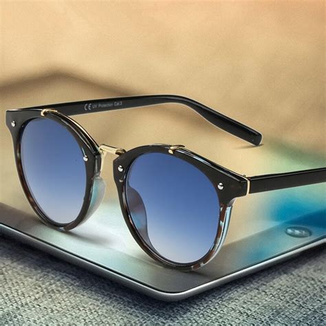 2019 Luxury Round Sunglasses Men Women Mirror Vintage Shades Mens Sunglass Male Cat Eye Sun
