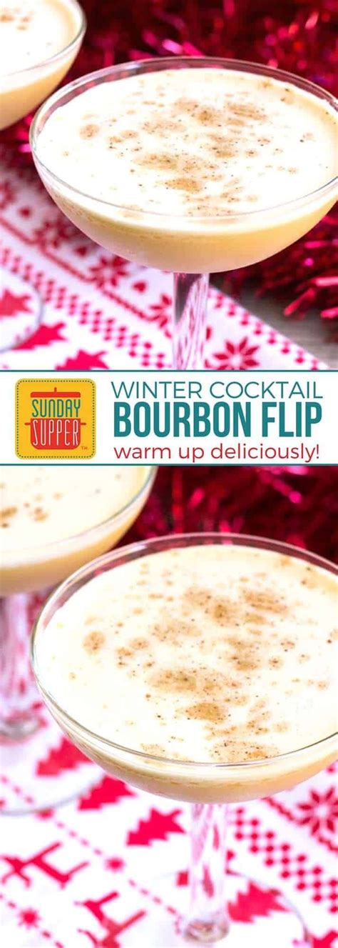 Bourbon is one of our favorites spirits, and these cocktails put this whiskey in the spotlight. Bourbon Flip Cocktail | Recipe | Holiday entertaining food, Winter cocktails, Eggnog recipe