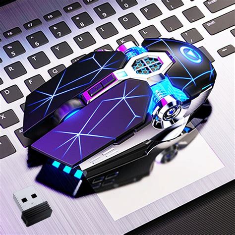 Wireless Computer Gaming Mouse Rechargeable Usb Optical Led Silent