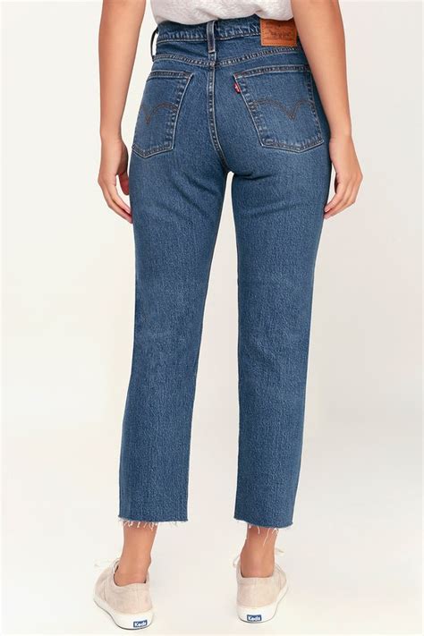 Levis Wedgie Straight Medium Wash Jeans High Rise Jeans
