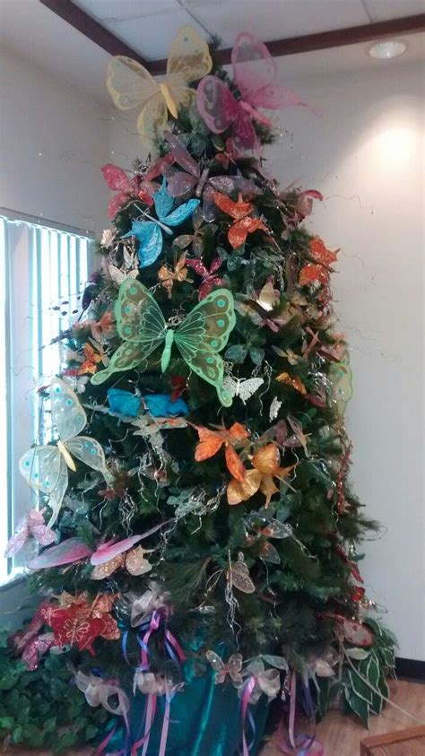 Place butterfly with face up. Butterfly Christmas tree (With images) | Holiday decor ...