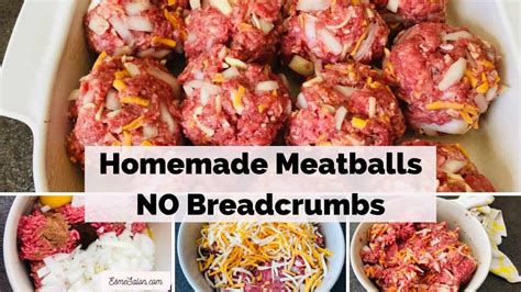 Homemade Meatballs Without Breadcrumbs Baked In The Oven