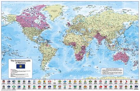 All of the commonwealth realms were formerly part of the british empire. Commonwealth of Nations Map - £16.99 : Cosmographics Ltd