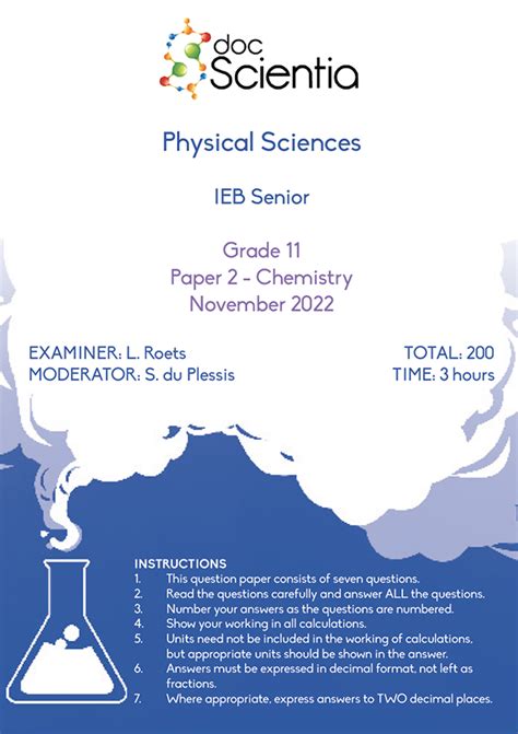 Gr 11 Ieb Chemistry Nov 2022