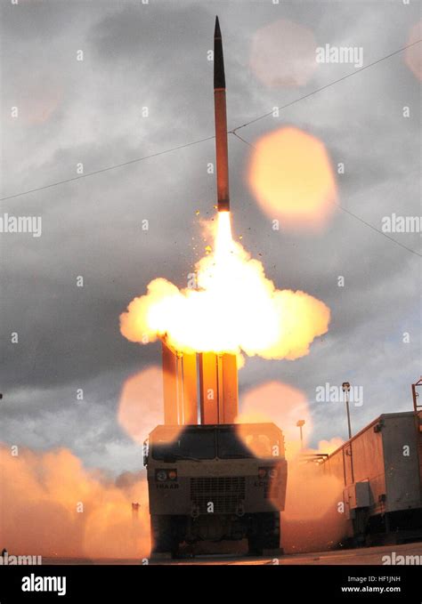 Thaad Missile And Launcher Stock Photo Alamy