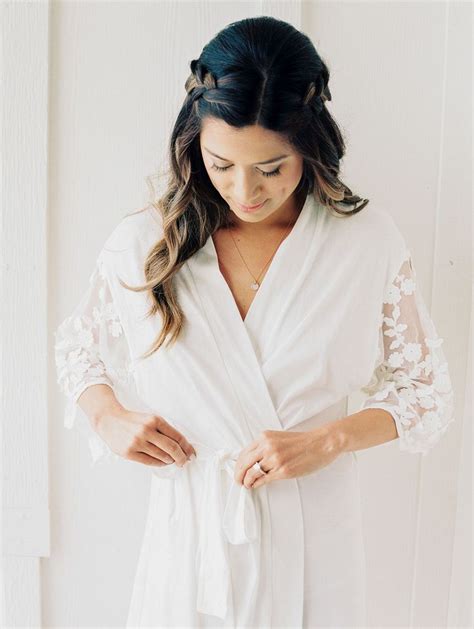 Bridal Robe For Getting Ready On The Morning Of Wedding Day Bridal