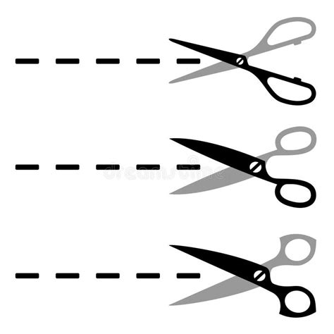 Scissors Cut Lines Stock Vector Illustration Of Crop 22513811