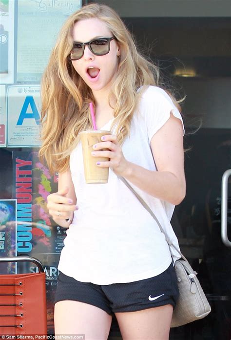 Dressed Down Amanda Seyfried Jokes Around With