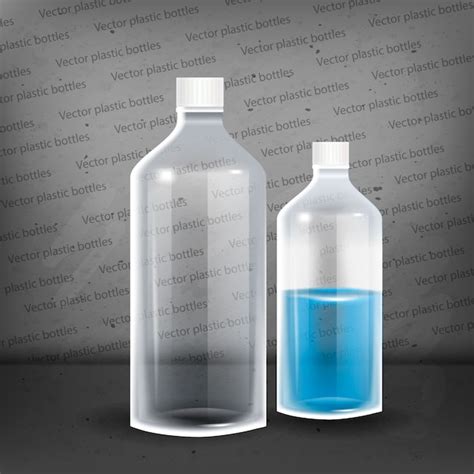 Plastikflasche Mit Mineralwasser Foto Realistische Flasche Vektor
