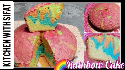 Rainbow Cake Yummy And Delicious Cake Recipe By Kitchen With Sifat