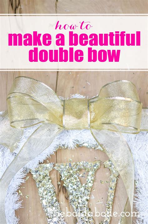 A nice touch to a simple. How to make a beautiful double loop bow for your Christmas ...