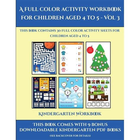Kindergarten Workbook Kindergarten Workbook A Full Color Activity
