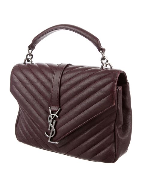 Yves Saint Laurent Medium College Monogram Shoulder Bag Handbags