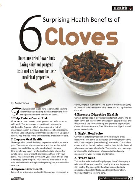 However, clove oil benefits are not different from the original clove. 6 Surprising Health Benefits of Cloves | Social Diary