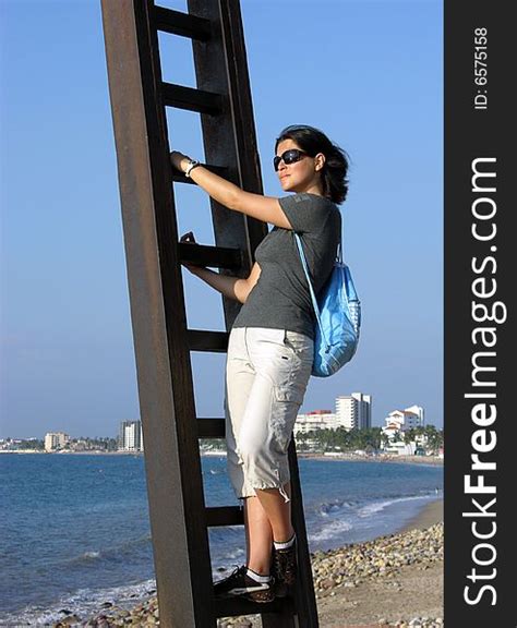 The Girl On A Ladder Free Stock Images And Photos 6575158