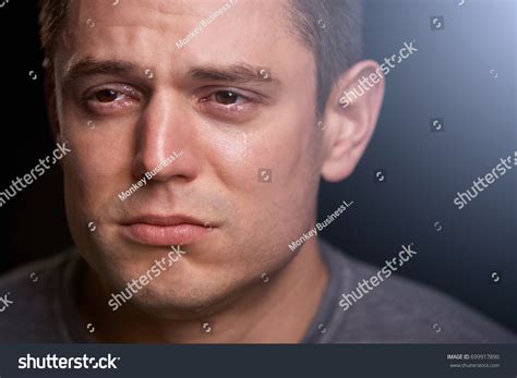 Close Portrait Crying Young White Man Stock Photo 699917890 Shutterstock