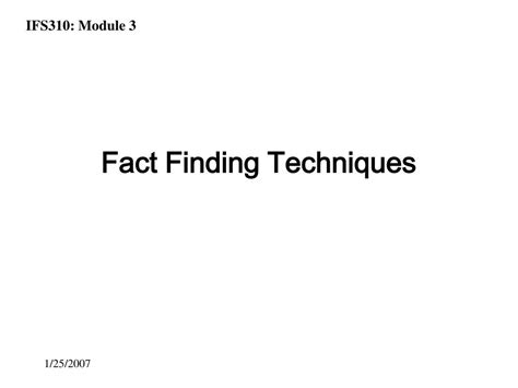 Ppt Fact Finding Techniques Powerpoint Presentation Free Download