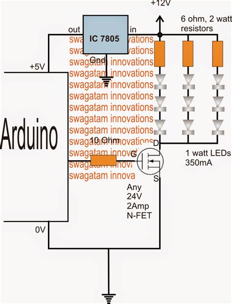 Easy Electronic Circuits How To Connect Power Leds With Arduino