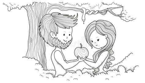 Adam And Eve Stock Illustration Illustration Of White 68693320