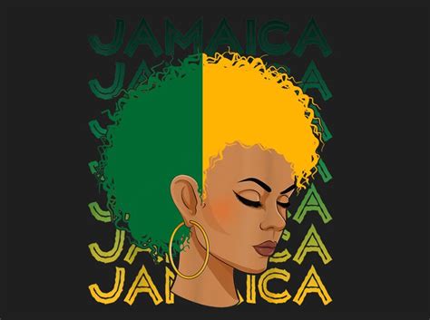 jamaican black girls jamaica flag hair women png digital etsy
