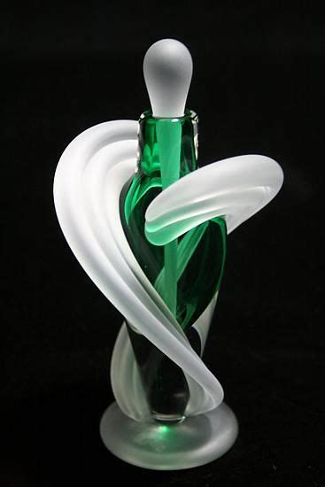 Double Swirl Perfume Bottle By Thomas Kelly Art Glass Perfume Bottle Artful Home Glass