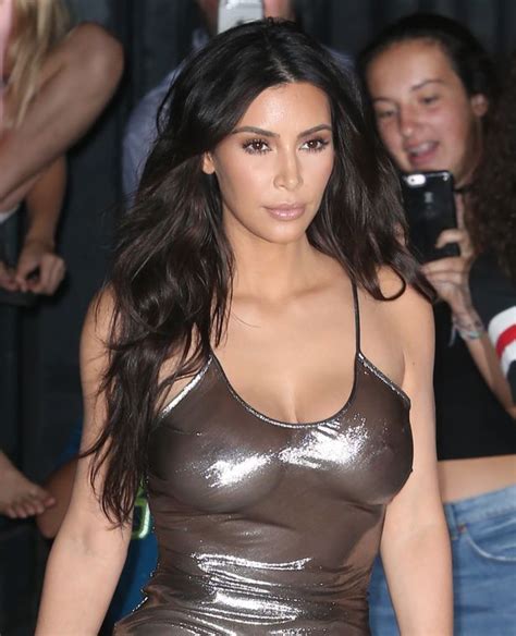 Kim Kardashian Shamelessly Flashes Her Nipples In Completely Sheer Dress