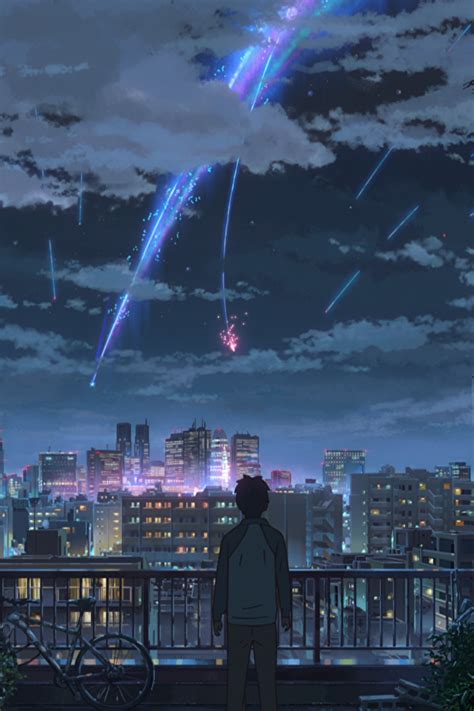 Tachibana Taki Watches Comet Tiamat From His Tokyo Apartment Kimi No