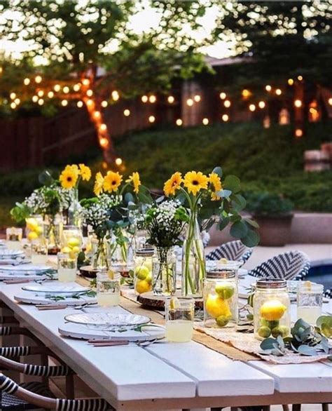 Pin By Becky Garling On Tablescapes Backyard Dinner Party Birthday