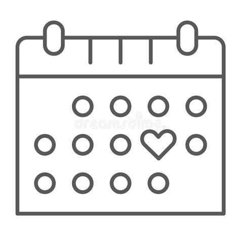 Love Calendar Icon On White Background Simple Element Illustration