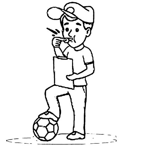 Have fun coloring this soccer coach coloring page from fifa world cup soccer coloring pages. Coloring Page Coach And Soccer - Coloring Home