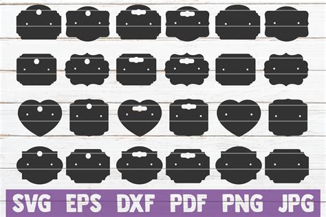 Earring Display Cards Svg Cut Files By Mintymarshmallows Thehungryjpeg