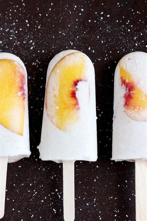 Vegan Peaches And Cream Popsicles These Popsicles Are Made With Coconut Cream And Healthy