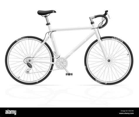 Road Bike With Gear Shifting Vector Illustration Isolated On White