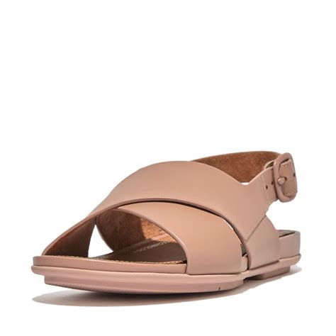 フィットフロップ Fitflop Gracie Leather Crisscross Back Strap Sandals （beige） Waja Bazar 海外ファッションブランド