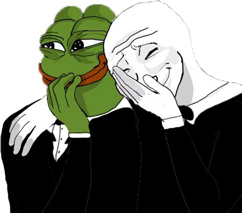 Pepe And Wojak Laughing He Cute Know Your Meme