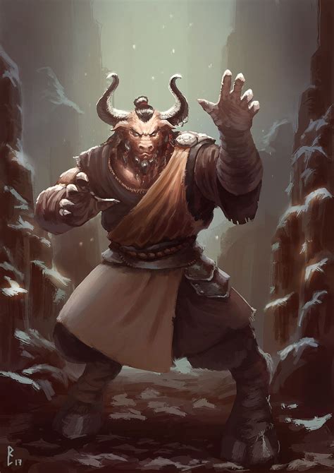 Minotaur Monk Dungeons And Dragons Characters Fantasy Character