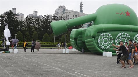 Inflatable Tank Man In Taiwan Marks Tiananmen Protests Bt
