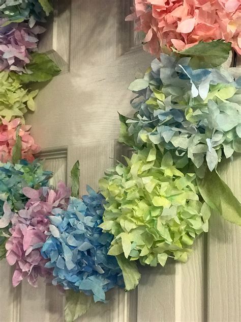Hydrangeas Made From Coffee Filters And Hand Painted With Watercolours